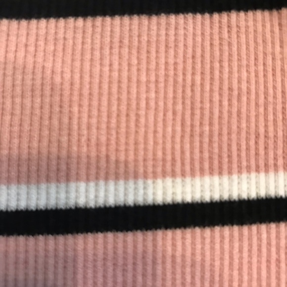 Women’s Pink, Black & White Crop Top - Picture 2 of 5